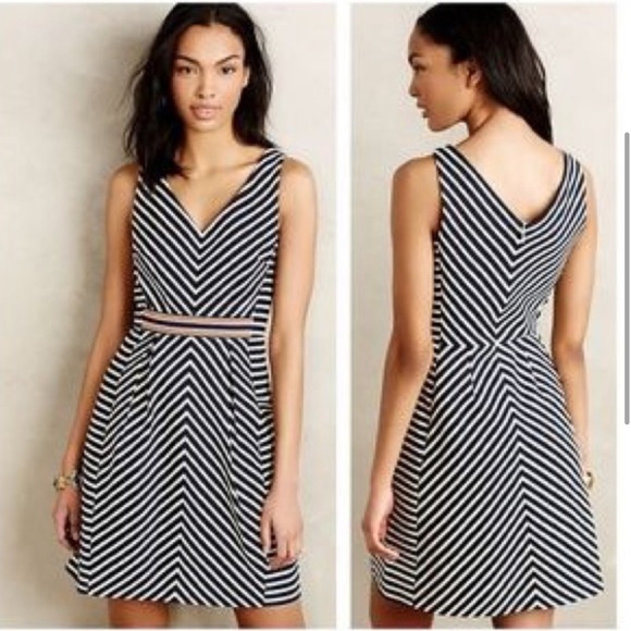 Anthropologie Dresses & Skirts - Anthropologie | Striped Pleated Dress